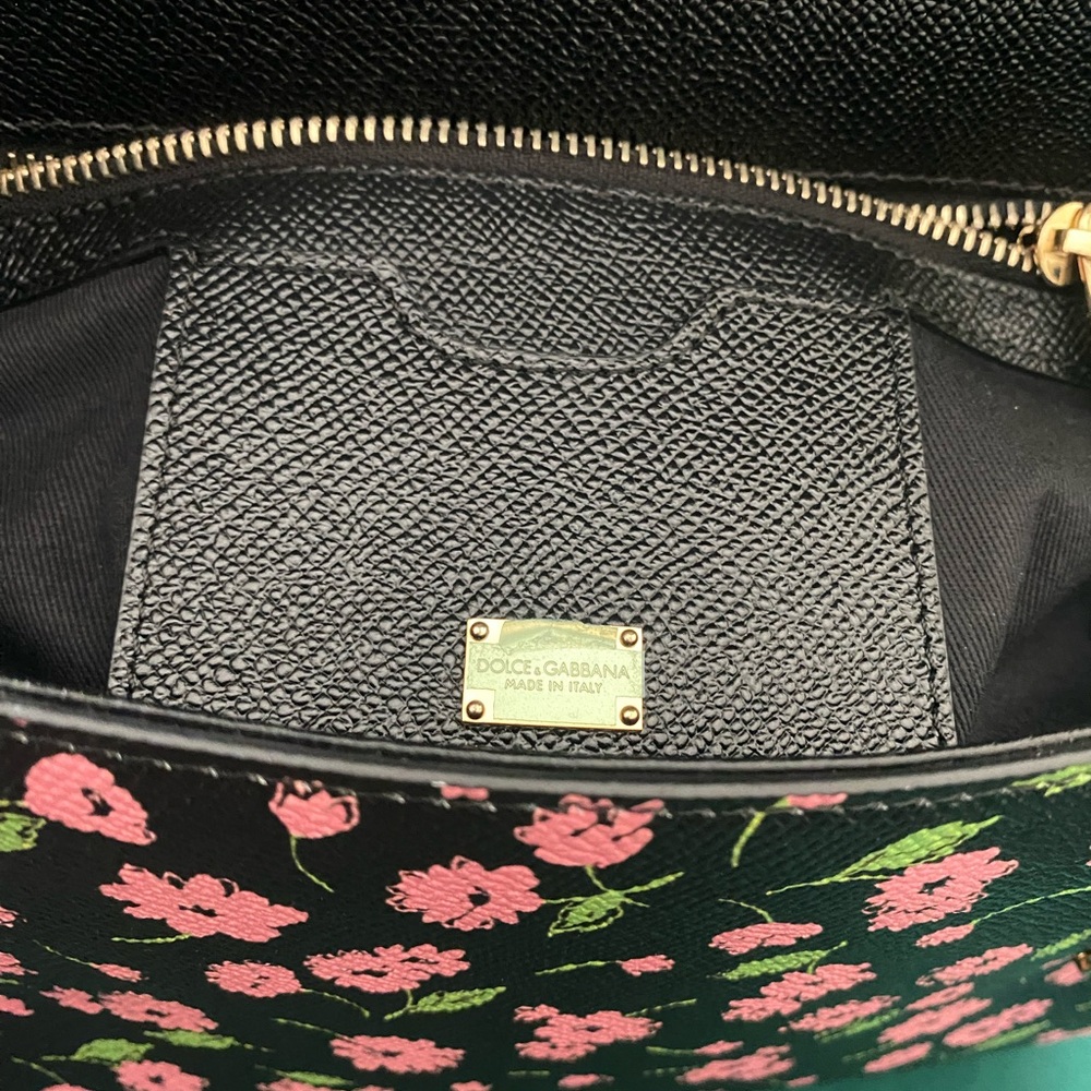Dolce & Gabbana Sicily black floral 2way handbag - Picture 9 of 14